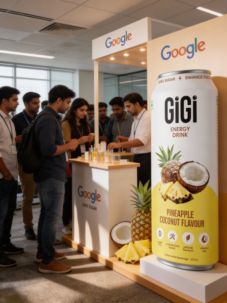 Gigi tasting popup inside a corporate office