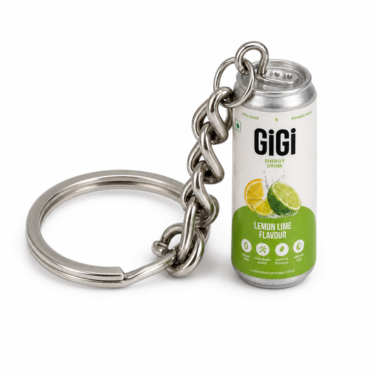 GiGi Miniature Lemon Lime Keychain with energy drink can